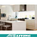 Muebles de gabinete de cocina de laca blanca del diseño moderno (AIS-k356)